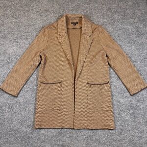 J. Crew Sophie‎ Womens Sweater Blazer XS Brown Chevron Wool Blend